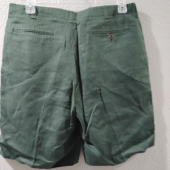 SANDY BAY- 36-DARKER OLIVE GREEN ,BERMUDAS PLEATED- MADE IN REPUBLIC S. AFRICA - Picture 4 of 5